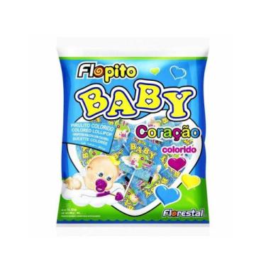 Imagem de Pirulito Baby Coração Colorido 200g - Florestal