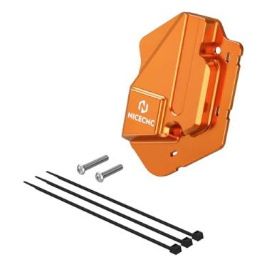 Imagem de NICECNC Orange Left Power Valvula Cover Guard 2T Alumínio Compatível com KTM 125 250 300 SX XC 2023-2024 250 300 EXC XCW 2024, Compatível com Husqvarna TC125 TC250 TX300 2023-2024 TE250 300 00 20 61