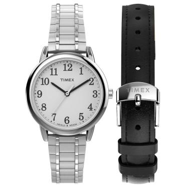 Imagem de Relógio Timex Easy Reader Classic, estojo de 30 mm, mostrador branco, feminino