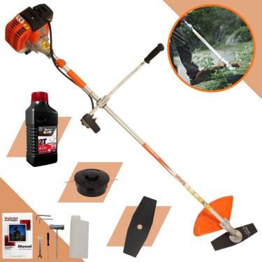 Imagem de Roçadeira VR430 S VULCAN TRENT Lateral a Gasolina com Motor 2T 43cc 1,7HP Guidão Ergonômico, Faca 2P + Óleo Toyama 500ml