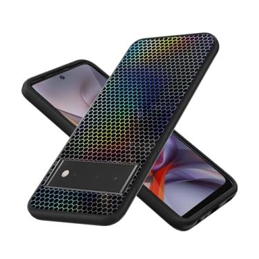 Imagem de jioeuinly Capa compatível com Google Pixel 6A capa de telefone TPU silicone macio 3D colorido reflexão a laser preta