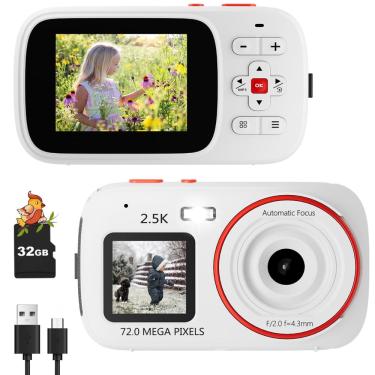 Imagem de Câmera digital Chimamplificação para crianças e adolescentes com cartão de 32GB