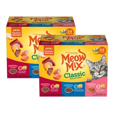 Imagem de Comida úmida para gatos Meow Mix Tenders em molho clássico 2,75 onças x 48