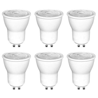 Imagem de Kit 6 Lampada Led Mr11 Dicroica Mini Gu10 3W Branco Quente