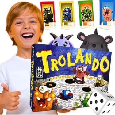 Imagem de Jogo Trolando Tabuleiro rotativo brinquedo educativo infantil pedagogico escolar recreativo infantis presente menino menina 6 anos aniversário dia das crianças natal