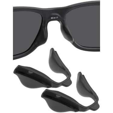 Imagem de BLAZERBUCK Almofadas de nariz de substituição para óculos Oakley Airdrop MNP OX8121 - Ponte baixa, ajuste grande, preto + preto