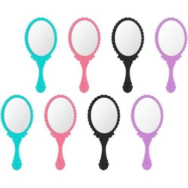 Imagem de Espelho De Maquiagem Espelho De Mão Portátil Cosméticos De Mão Espelho