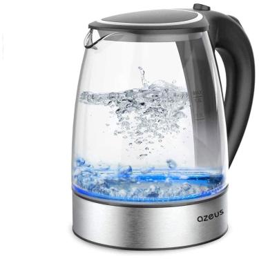 Imagem de Chaleira Elétrica de 1,8L com Desligamento Automático e Proteção contra Fervura Seca - Aço Inox e Vidro Borossilicato - Ferva