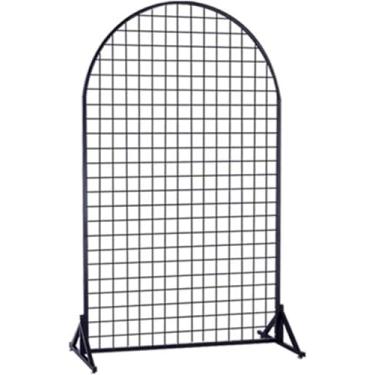 Imagem de Suporte de exibição de painel de grade, painéis de exibição de arte móveis portáteis pesados suportes de exibição de metal para feira de artesanato de varejo com rodas (cor: preto, tamanho: 160 x 80