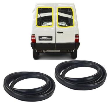 Imagem de PAR de Borracha Do Vigia Porta Traseira Fiat Fiorino 1984 A 2016 - DJ 