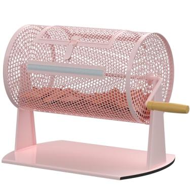 Imagem de Orionstar Raffle Drum, Games & Sports Raffle Ticket Spinner profissional com alça giratória de madeira comporta 2600 bilhetes (rosa)