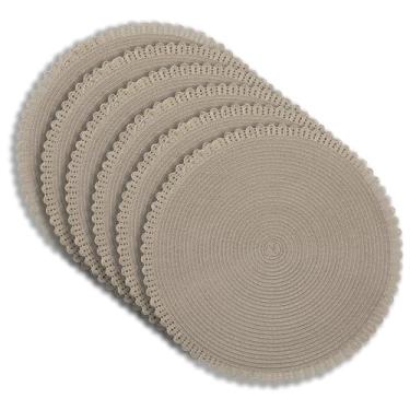 Imagem de Conjunto de 6 tapetes de mesa resistentes ao calor de 38 x 38 cm para 6 unidades de cozinha e sala de jantar, estilo moderno, fácil de limpar, durável e elegante