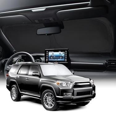 Imagem de NEVERLAND Para-brisa de carro Protetor solar personalizado 2010-2024 5ª geração 4runner, guarda-chuva de carro dobrável para proteção solar interior automotiva, prata