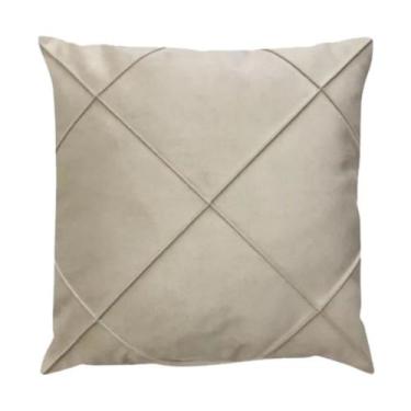 Imagem de Capa para Almofada Drapeada em Veludo Quadrada 60x60 com Enchimento Vá