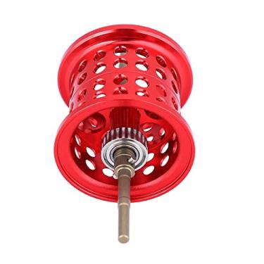 Imagem de Carretel de Rolamento Redondo de Pesca Alumínio para Bobinas Fundição PMAX3/bmax3/smax3-design Leve e Anticorrosão, Múltiplas Opções Cores Disponíveis (Uma marca de linha copo vermelho)
