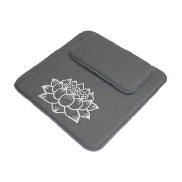 Imagem de Colaxi Almofada de meditação, conjunto de almofadas de chão, tapete quadrado para conversa, assentos de ioga para prática de oração, jogo de tabuleiro para, Cinza