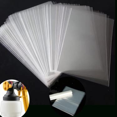 Imagem de Dexspoeny 50 Peças De Saco Para Pistola Pintura, Revestimento Descartável, Copo Pulverizador Transparente, Revestimentos Latas Tinta Acessórios/Peças Hvlp Wagner, Balde A Maioria Das Pistolas (9,8 X