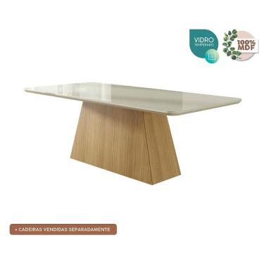 Imagem de Mesa Para Sala De Jantar Helena D 2,10 Nature/Off White