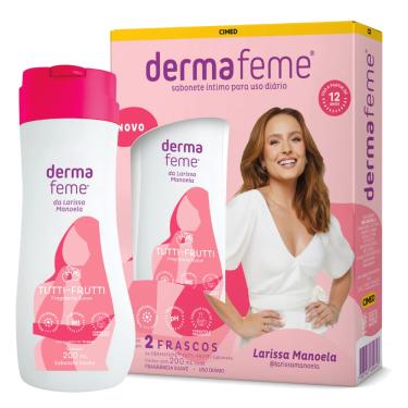 Imagem de Kit Sabonete Íntimo DermaFeme Tutti-Frutti da Larissa Manoela 200ml cada 7897947600843 CIMED