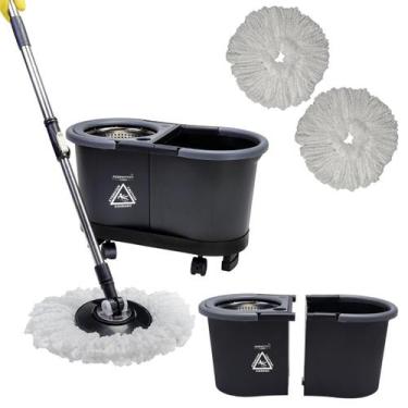 Imagem de Mop Giratório Profissional Giratório 360 Com Balde Separador de Água d