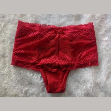 Imagem de Kit 3 Calcinhas nas cores Rosa, Vermelho e Vinho - Cintura Alta, - Seg