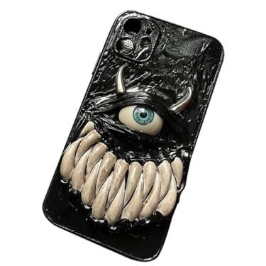 Imagem de Unitvbba Capa de telefone gótica 3D feita à mão com olho de monstro – Ajuste personalizado para todos os modelos de telefone – Exclusivo para fãs de terror, cosplay, amantes de estética escura (olhos