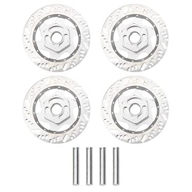Imagem de 4Pack ShareGoo Metal 12mm Hex Hub Wheel Rim Tires Brake Disc Compatible with Traxxas Tamiya HSP HPI Redcat Racing 1/10 On-Road Car (Silver)