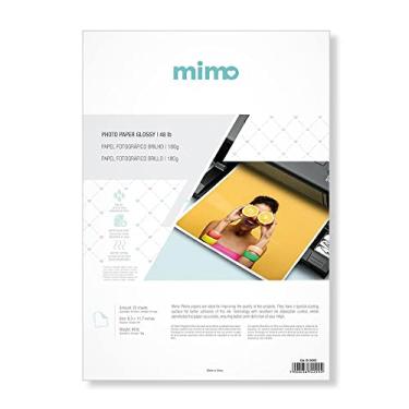 Imagem de Mimo - Papel Fotográfico Brilho - A4-180g - 20 Fls - Qualidade Premium - Controle de Absorção da Tinta Para Melhor Absorção e Resistente a Água - Gramatura de 180 g/m²