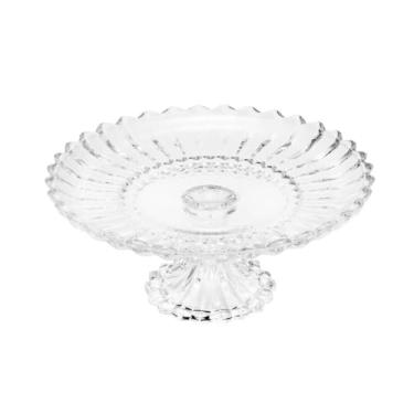 Imagem de WOLFF - Prato p/Bolo Cristal de Chumbo C/Pé Geneva 30x13cm