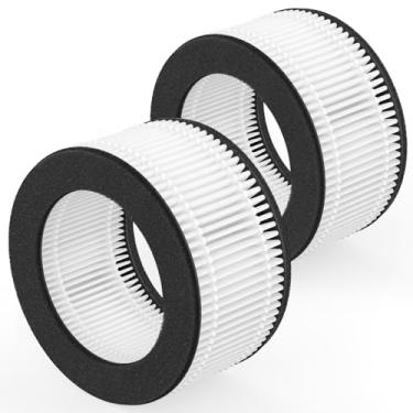 Imagem de GoKBNY Pacote com 2 filtros de substituição EE-5073 True HEPA compatível com purificador Crane EE-5073, para modelo HS-1957