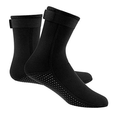 Imagem de Qudai Meias de neoprene 3 MM Meias de mergulho aquecidas Meias de surf de inverno Botas térmicas antiderrapantes para caça submarina Natação Rafting Mergulho à vela