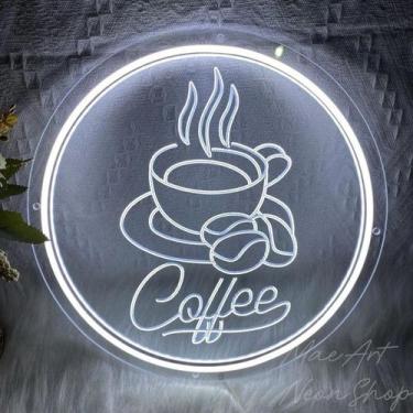 Imagem de placa de acrílico com Led neon - Coffe para cantinho do cafe , com fon
