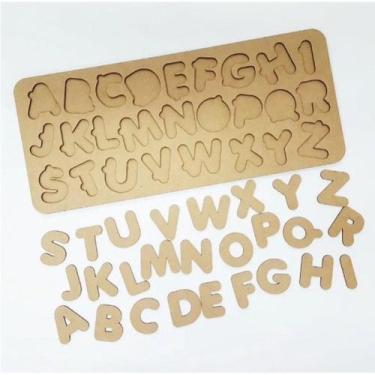 Imagem de Brinquedo educativo alfabeto em mdf - NoBrand