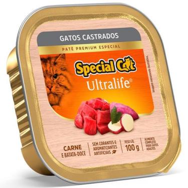 Imagem de Patê Special Cat Gatos Castrados Carne 100g
