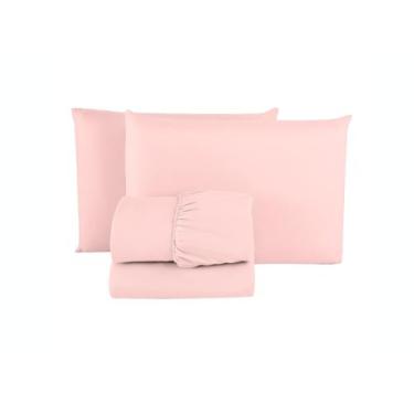 Imagem de Kit Roupa Cama Solteiro 100% Algodão 2 Peças Percal 200 Fios Hotel Pou