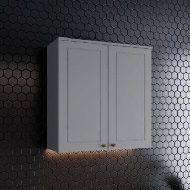 Imagem de Armário Aéreo 80cm 2 Portas Americana Henn - Cinza