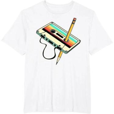 Imagem de Camiseta Masculina Retrô Vintage Anos 80 - Estampa Fita Cassete, BR-G3
