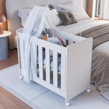 Imagem de Mini Berço Multifuncional Evolutivo 4 em 1 Com Colchão BB041 Completa 