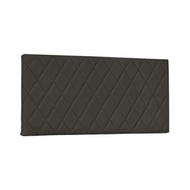 Imagem de Painel de Cama 140cm Diamante Suede Cinza - Lucadi Home