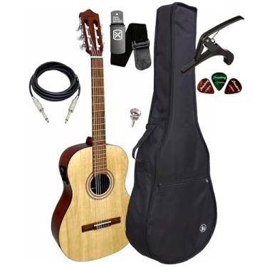 Imagem de Violão Giannini Trovador Ntr1 C/Tampo Maciço Kit Completo