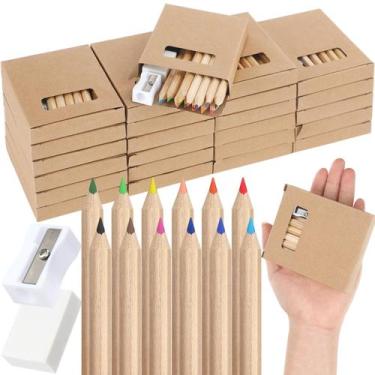 Imagem de Conjunto de lápis coloridos Sinload 48 Mini Drawing Class para criança