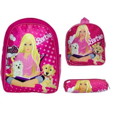 Imagem de Mochila Infantil de Costas Menina Barbie Tam G Bolsa Rosa - TOYS 2U