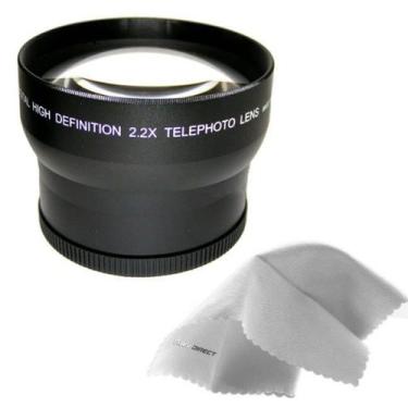 Imagem de Compatível com Sony Cybershot DSC-HX200V 2.2X lente teleobjetiva de alta definição feita por Optics + adaptador de lente + pano de limpeza de microfibra Nwv Direct