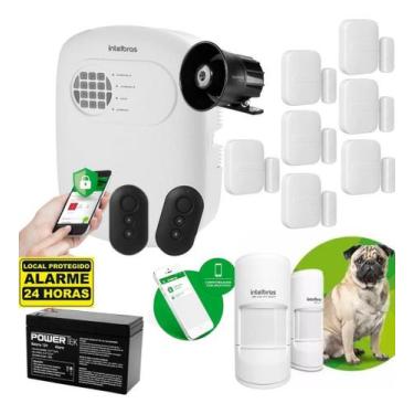 Imagem de Kit Alarme Anm 24 Net 7 Sensor Magnético 2 Infraverm Pet S/f - INTELBR