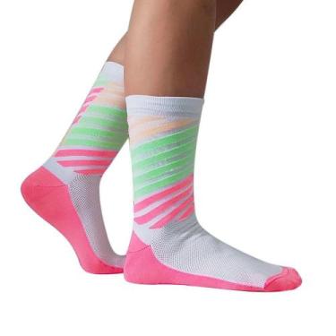 Imagem de Meia Feminina Selene Cano Longo Rosa Flour - 4965, Rosa, 34/39