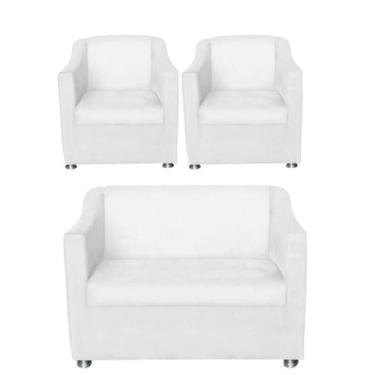 Imagem de Namoradeira + 2 Polt. Bia P/ Sala de Estar Recepção material sintético