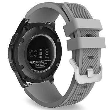 Imagem de MoKo Pulseira compatível com Samsung Galaxy Watch 3 de 45 mm/Gear S3 Frontier/Classic/Galaxy Watch 46 mm/Huawei Watch GT2 Pro/GT 46 mm/GT2 46 mm/Ticwatch Pro 3, pulseira de silicone compatível com pulseira de 22 mm
