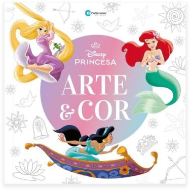 Imagem de Livro Infantil de Colorir ARTE e COR Princesas 27X27CM com 36 Páginas 
