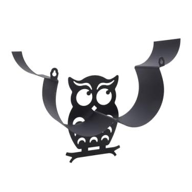 Imagem de POCREATION Porta de Higiênico de Coruja, Rolos de Vaso Sanitário Coruja de de Lodaçação de de Parede Montada na Parede Dispensador de Metal Decoração de Banheiros para Banheiros