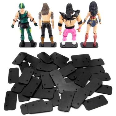 Imagem de SIXPOINTS Suporte Para Bonecos De Ação 6", Base Plástico Preta Exibição, Modelos Compatível Com Brinquedos Marvel Legends/Dc/Gi Joe/Motu 1/12 (36 Peças Quadradas (Pretas))